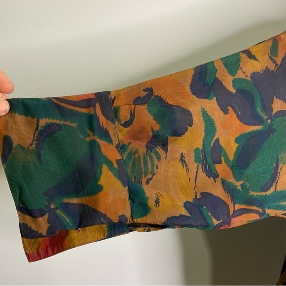 Earthen Stunning Wearable Art 100% Mud Silk Multicolor Pullover Tunic Top Size L - Picture 6 of 16